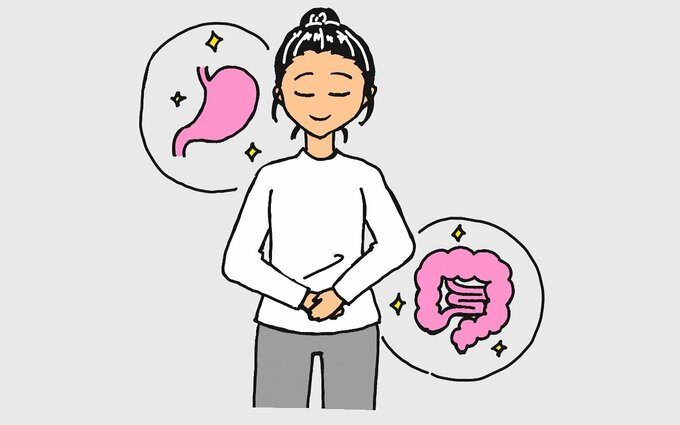 胃腸がすっきりしている女性