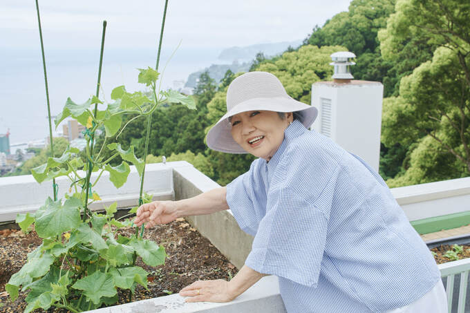 家庭菜園とピン子さん